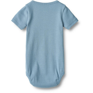 Kurzarm Rib-Body Magnus Blue von Wheat