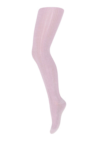 Glitzer Strumpfhose Celosia in Lila-Rosa von mp Denmark