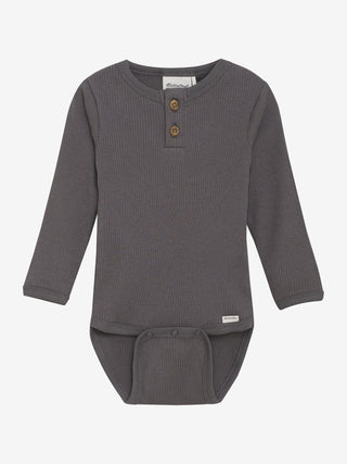 Modal Rib-Body Dark Gull Grey von Minymo