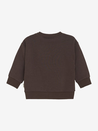 Bambus-Baumwolle Sweater Braun mit Fuchsmotiv von Minymo