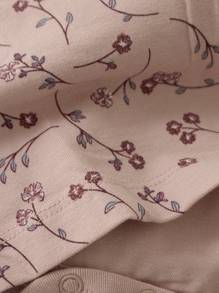 Baby Baumwoll Kleid Soft Rosa mit Blumenmuster von Minymo