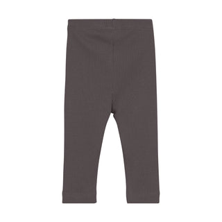Modal Rib Leggings Dark Gull Grey Minymo