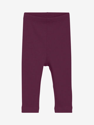 Modal Rib Leggings Raspberry Coulis Minymo