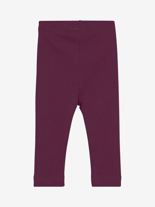 Modal Rib Leggings Raspberry Coulis Minymo