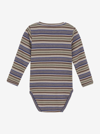 Langarm Baumwoll Rib Body Parisian Night gestreift von Minymo