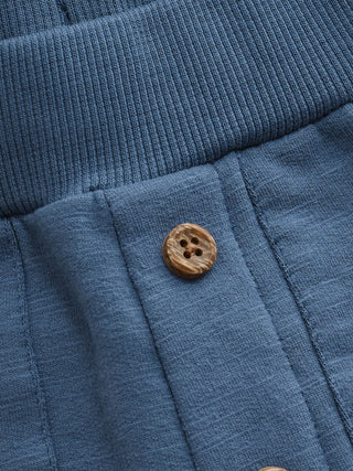 Baumwollhose Vintage Indigo Blau von Minymo