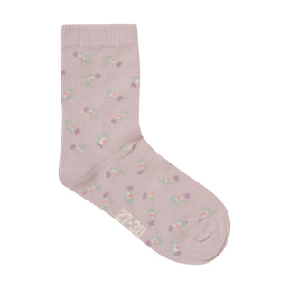 Baumwolle Socken 3er Pack Rosa-Lila-Blumenmuster von Minymo