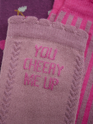 Baumwolle Socken 3er Pack Violett-Pink-Lila von Minymo