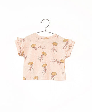 T-Shirt Rosa mit Quallenprint von Play Up