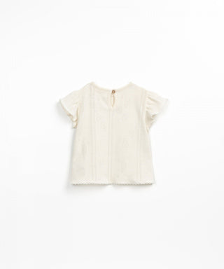 T-Shirt Weiss mit Lochmuster von Play Up