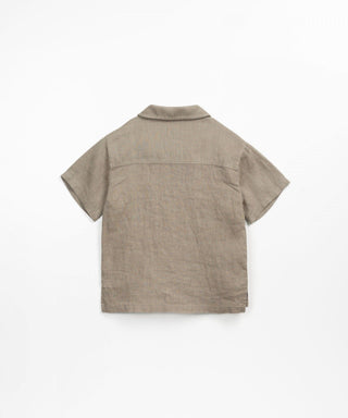 Leinen Hemd Khaki-Braun für Kinder von Play Up