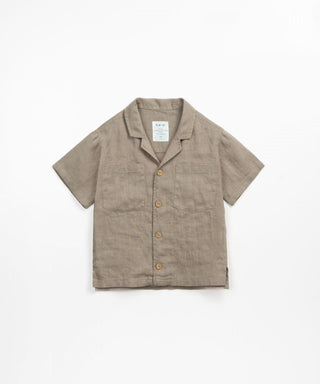 Leinen Hemd Khaki-Braun für Kinder von Play Up