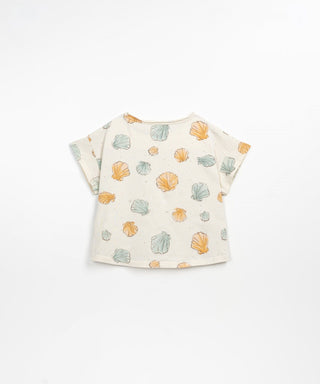 T-Shirt Weiss mit Muschelprint für Kinder von Play Up