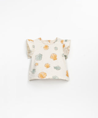 T-Shirt Beige mit Muschelprint von Play Up