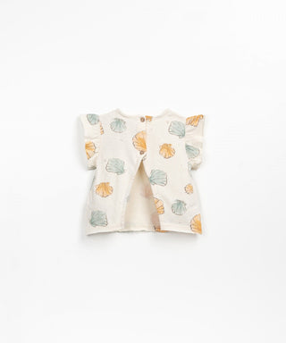 T-Shirt Beige mit Muschelprint von Play Up