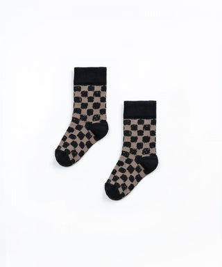 Socken Grafite Schwarz mit Fliesmuster von Play Up