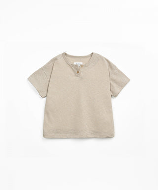 T-Shirt Uni Dunkelbeige von Play Up