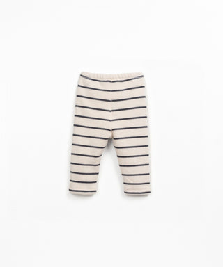 Jersey Leggings für Kleinkinder Grafite Beige-Schwarz gestreift von Play Up
