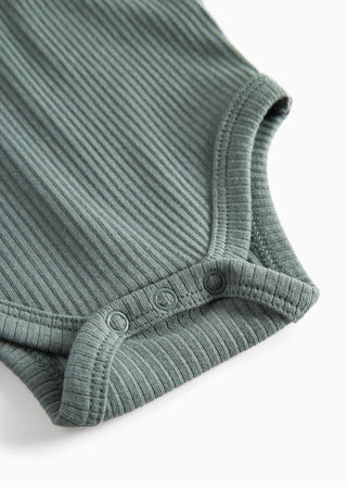 Modal Langarm Rib Body Dusty Green von MarMar Copenhagen
