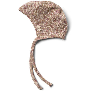 2er Set Mütze Hassel mit Grau Rosa Blumenmuster von Wheat