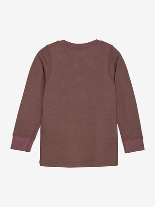 Merinowolle Langarm Shirt Marron von CeLaVi