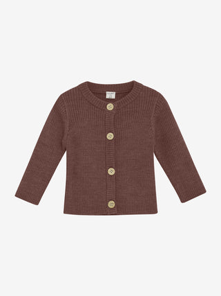 Merinowolle Strick Cardigan Marron von CeLaVi