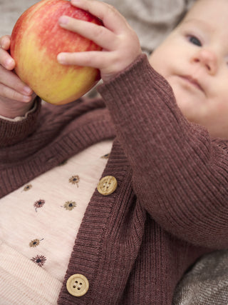 Merinowolle Strick Cardigan Marron von CeLaVi