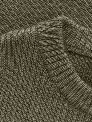 Merinowolle Strick Cardigan Dusky Green von CeLaVi