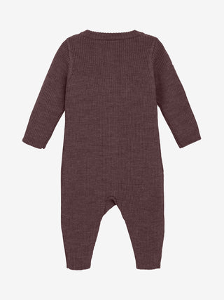 Merinowolle Strick Romper Marron von CeLaVi