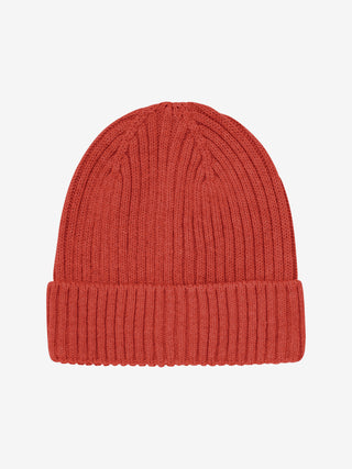 Merinowolle Strickmütze Orange-Rot von CeLaVi
