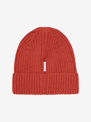 Merinowolle Strickmütze Orange-Rot von CeLaVi