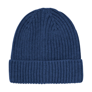 Merinowolle Strickmütze Blau von CeLaVi