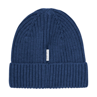 Merinowolle Strickmütze Blau von CeLaVi