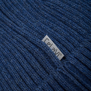 Merinowolle Strickmütze Blau von CeLaVi