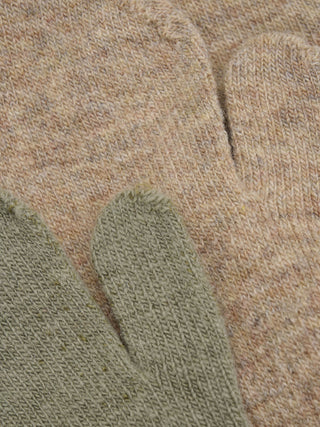 Wolle Daumenhandschuhe 2er Set Beige-Khaki von CeLaVi
