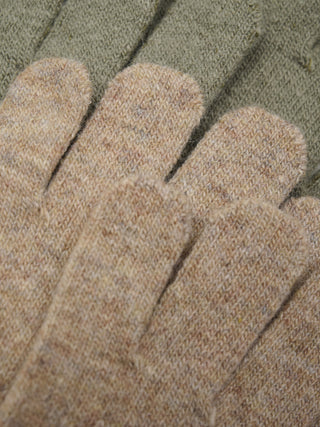 Wolle Handschuhe 2er Set Beige-Khaki von CeLaVi