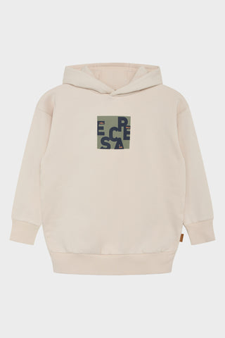 Kapuzenpullover Beige mit Print von Hust and Claire