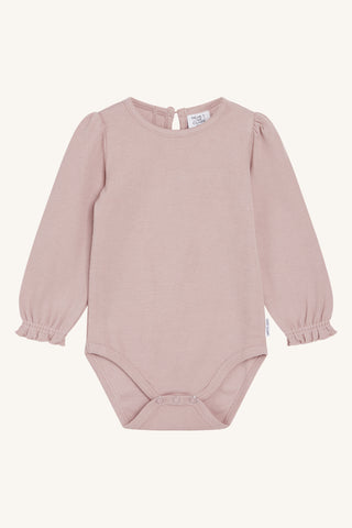 Rib Langarm Body Beatrix Zartrosa von Hust & Claire