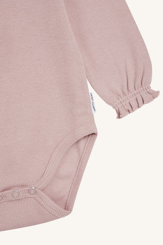 Rib Langarm Body Beatrix Zartrosa von Hust & Claire