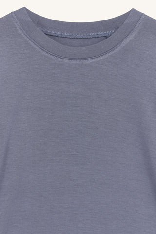 Bambus Langarm Shirt Austin Blau-Grau von Hust and Claire