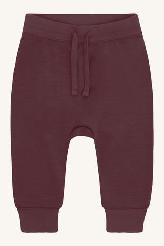 Merinowolle-Bambus Hose Gaby Plum Wine von Hust & Claire