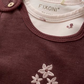 Velour Strampler und Body-Set Violett von Fixoni
