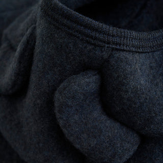 Wollfleece Jacke Blau von Huttelihut