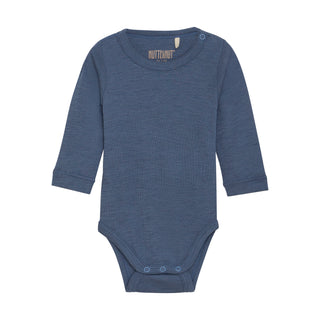 Merinowolle-Seide Body Folkstone Gray Blau von Huttelihut