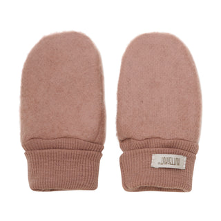 Merino Wollfleece Handschuhe Burlwood Altrosa von Huttelihut