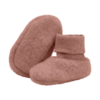 Merino Wollfleece Schuhe Burlwood Altrosa von Huttelihut