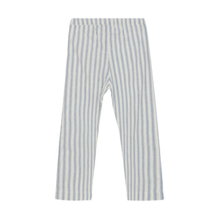 Lange Baumwollhose Hellblau-Weiss gestreift für Kinder von Huttelihut