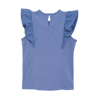 Top Blau mit Rüschen von Creamie