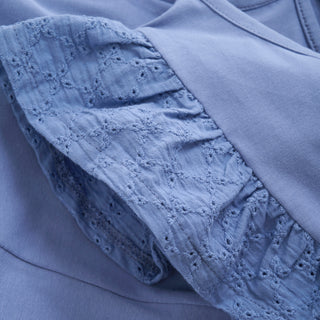Top Blau mit Rüschen von Creamie