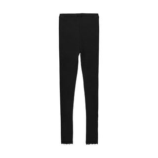 Modal-Rib-Leggings schwarz mit Spitze von Creamie